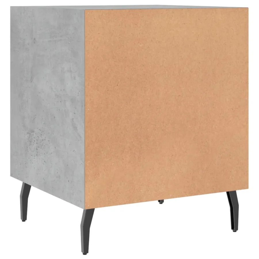 Tables de chevet 2 pcs gris béton 40x40x50 cm bois d’ingénierie - 9