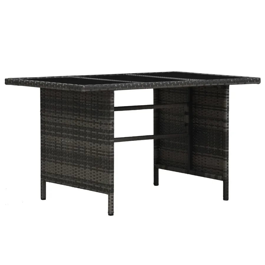 Salon de jardin 4 pcs avec coussins résine tressée gris - 4