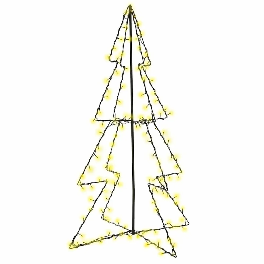 Arbre de Noël cône 160 LED d'intérieur/d'extérieur 78x120 cm - 2