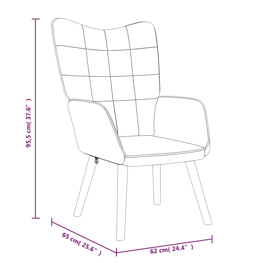 Chaise de relaxation avec tabouret Rouge bordeaux Tissu - 11