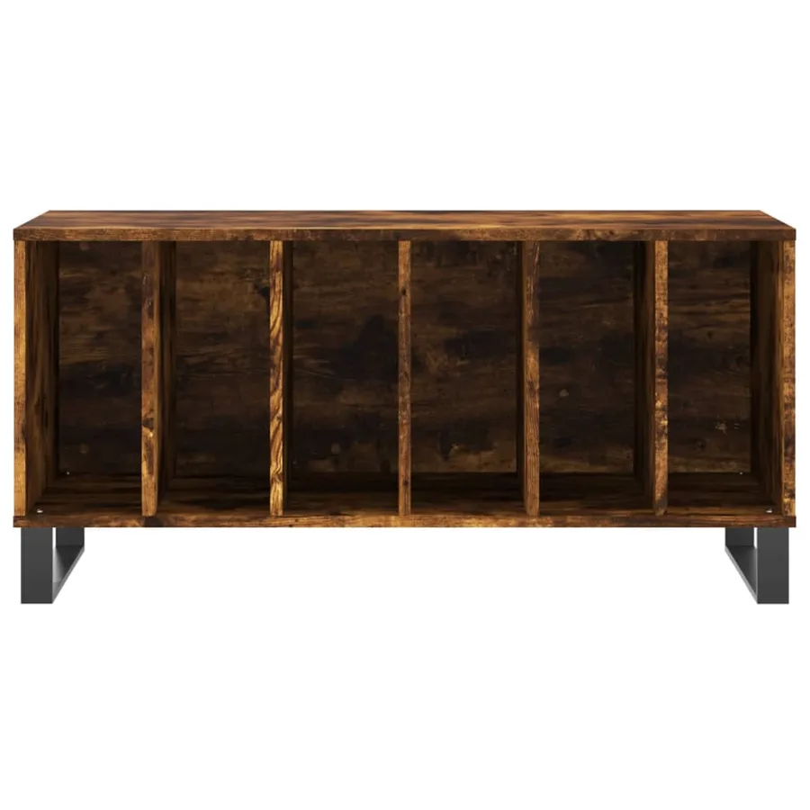 Armoire à disques chêne fumé 100x38x48 cm bois d'ingénierie - 4