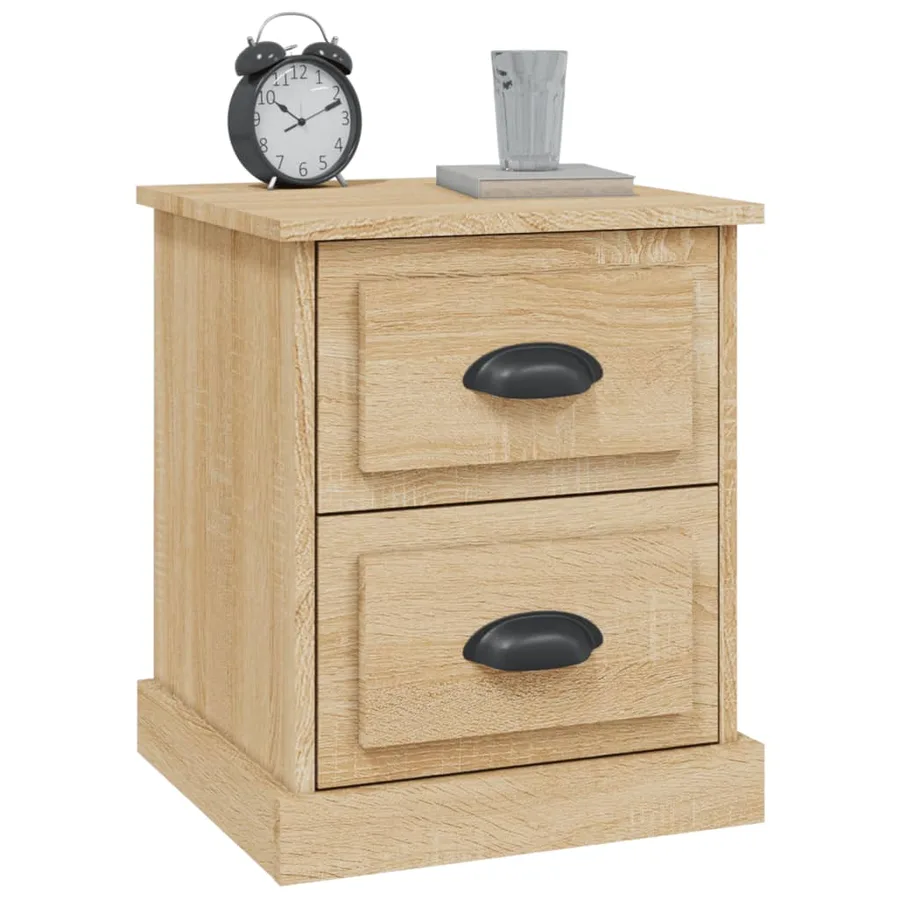 Tables de chevet 2pcs chêne sonoma 39x39x47,5cm bois ingénierie - 5