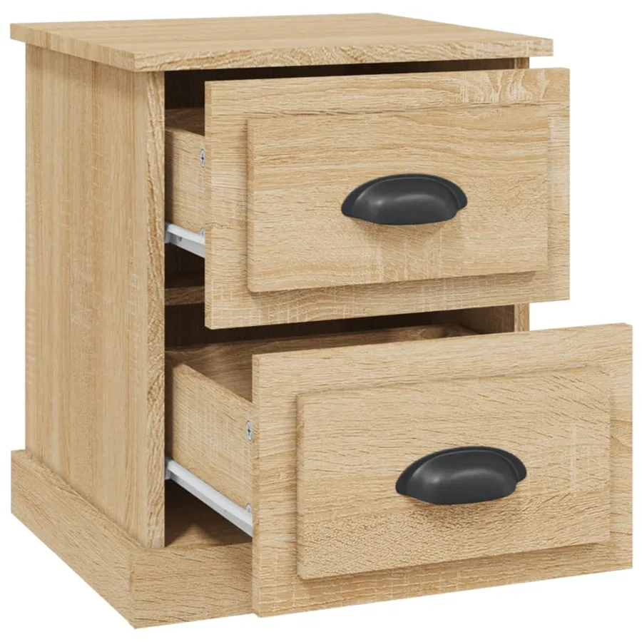 Tables de chevet 2pcs chêne sonoma 39x39x47,5cm bois ingénierie - 7