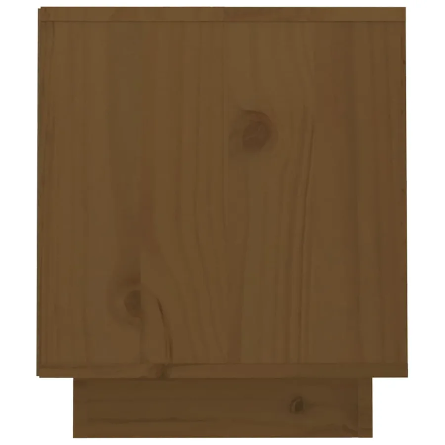 Meuble TV Marron miel 70x34x40 cm Bois de pin massif - 8