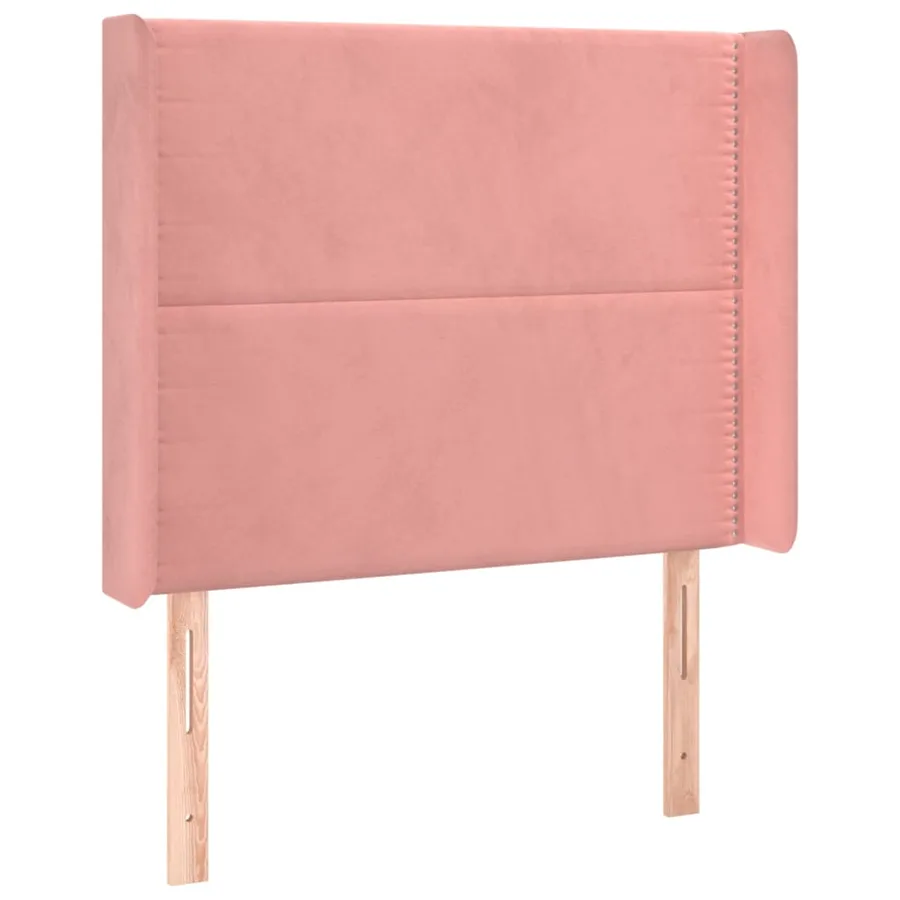 Tête de lit avec oreilles Rose 83x16x118/128 cm Velours - 2