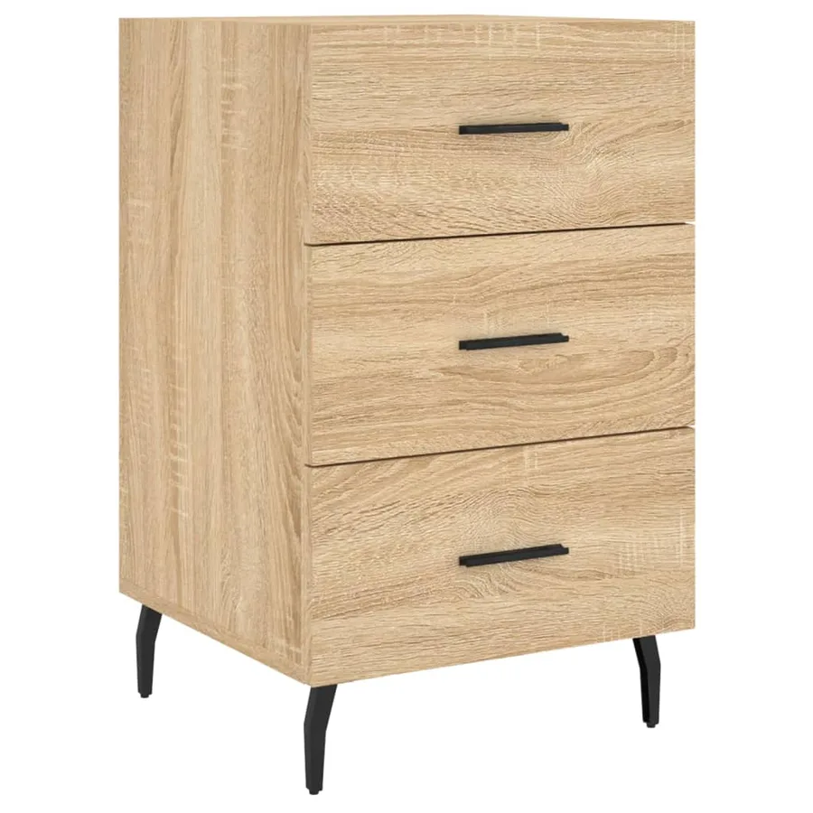 Table de chevet chêne sonoma 40x40x66 cm bois d'ingénierie - 2