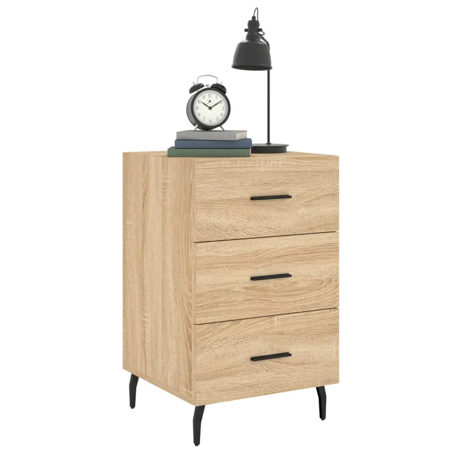 Table de chevet chêne sonoma 40x40x66 cm bois d'ingénierie - 3