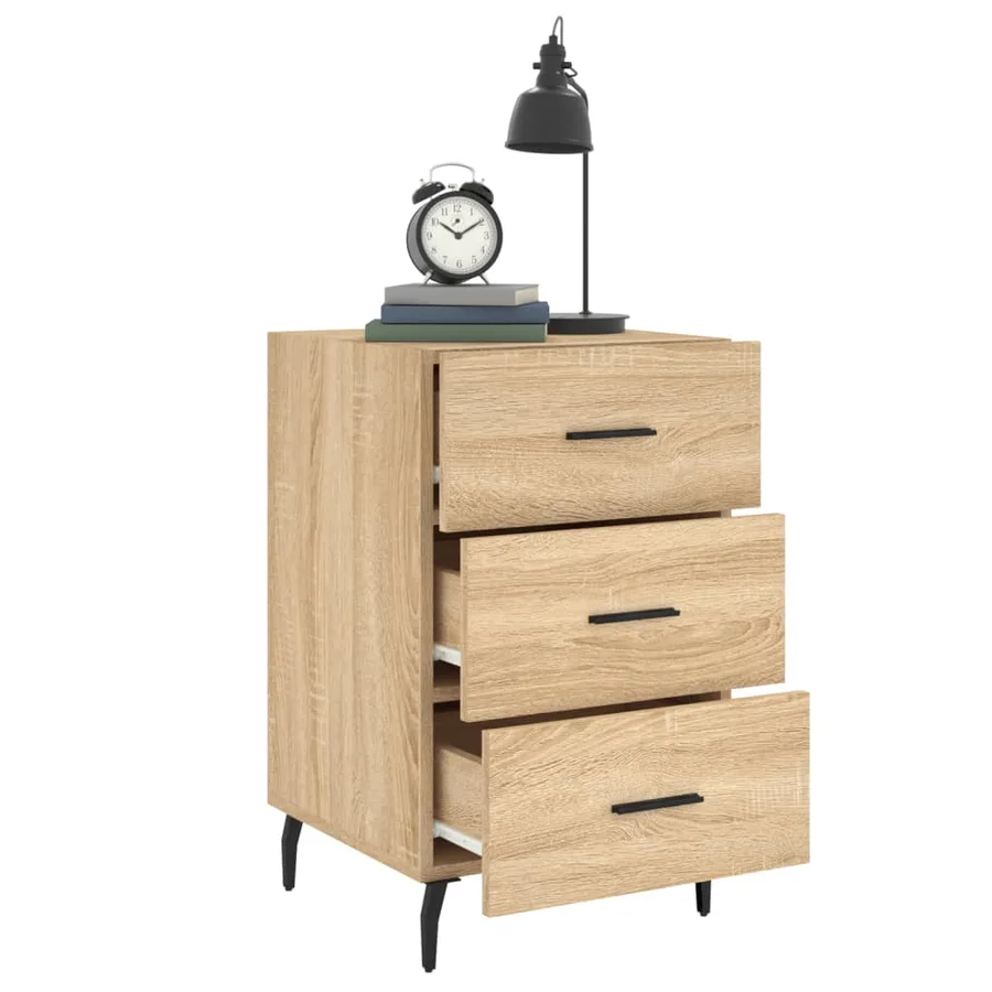 Table de chevet chêne sonoma 40x40x66 cm bois d'ingénierie - 4
