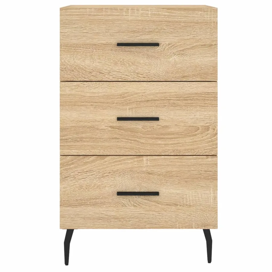Table de chevet chêne sonoma 40x40x66 cm bois d'ingénierie - 5