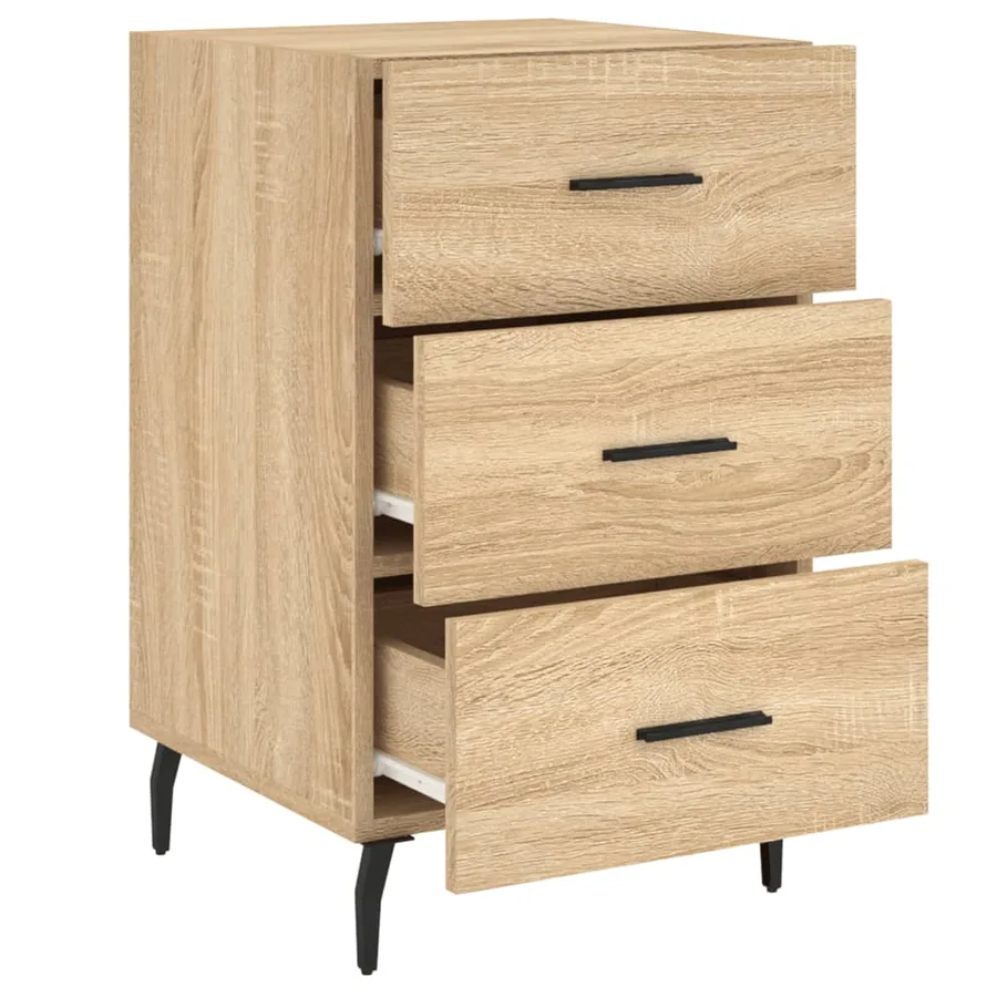 Table de chevet chêne sonoma 40x40x66 cm bois d'ingénierie - 7
