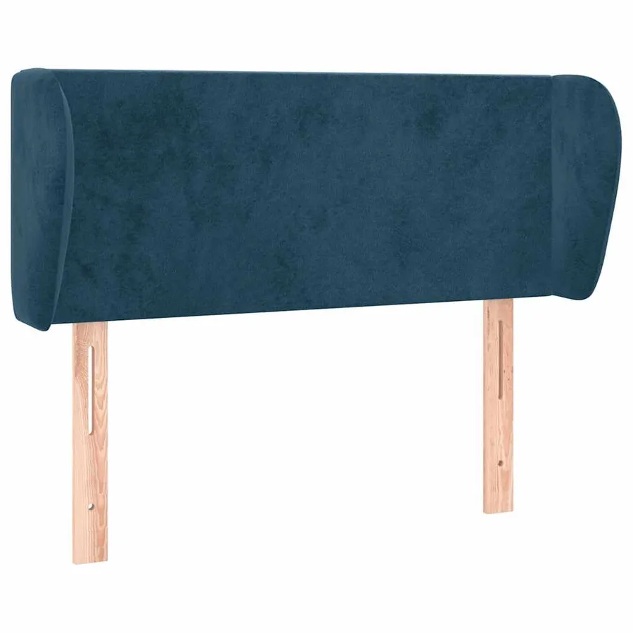 Tête de lit avec oreilles Bleu foncé 93x23x78/88 cm Velours - 2