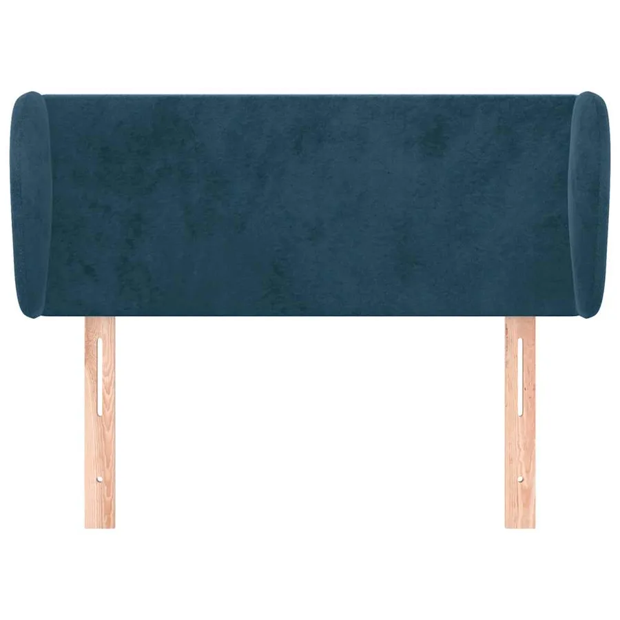 Tête de lit avec oreilles Bleu foncé 93x23x78/88 cm Velours - 3