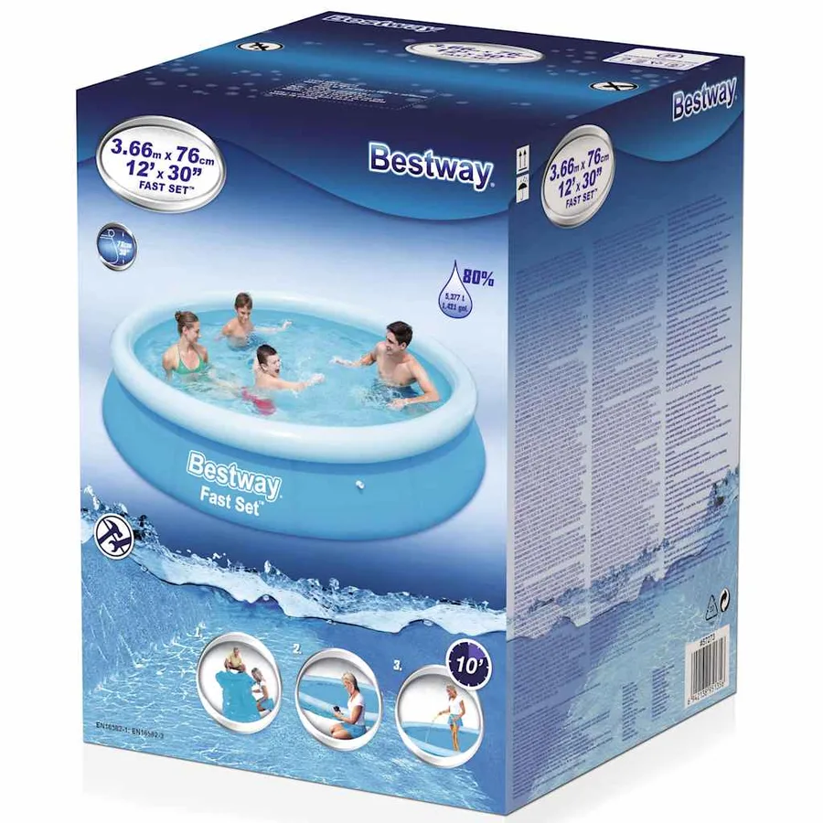 Bestway Piscine gonflable Fast Set Rond 366 x 76 cm 57273 - 3