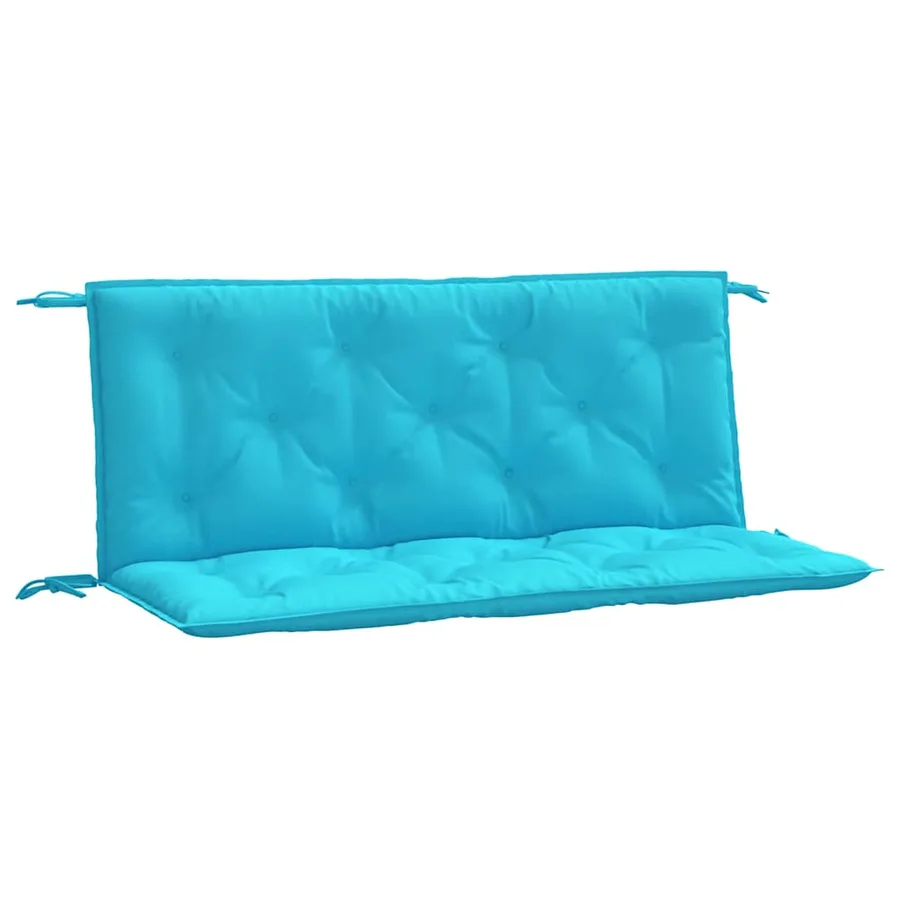Coussins de banc de jardin lot de 2 turquoise 120x50x7 cm tissu - 2
