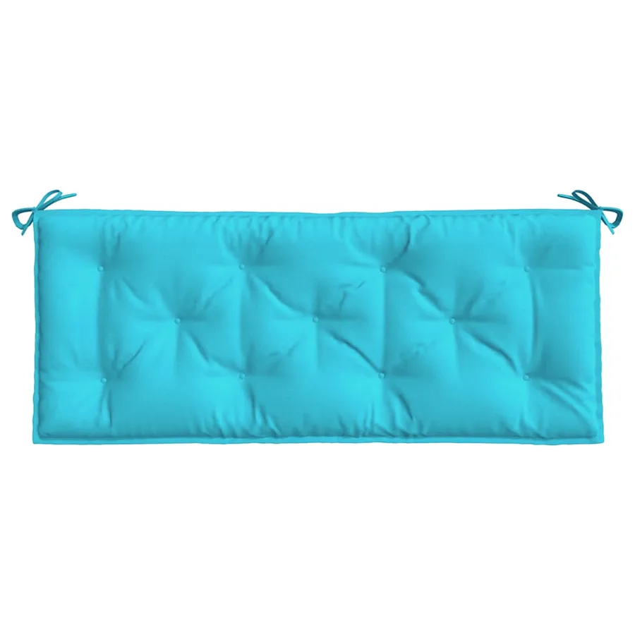 Coussins de banc de jardin lot de 2 turquoise 120x50x7 cm tissu - 6