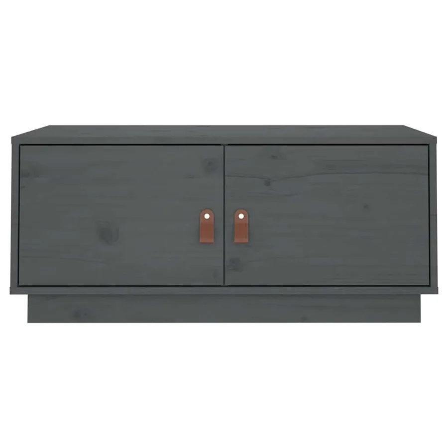 Table basse Gris 80x50x35 cm Bois massif de pin - 6
