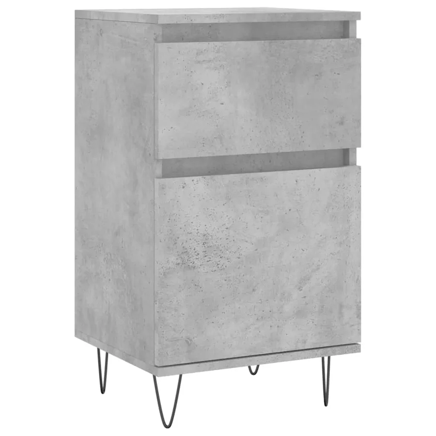Buffets 2 pcs gris béton 40x35x70 cm bois d'ingénierie - 5
