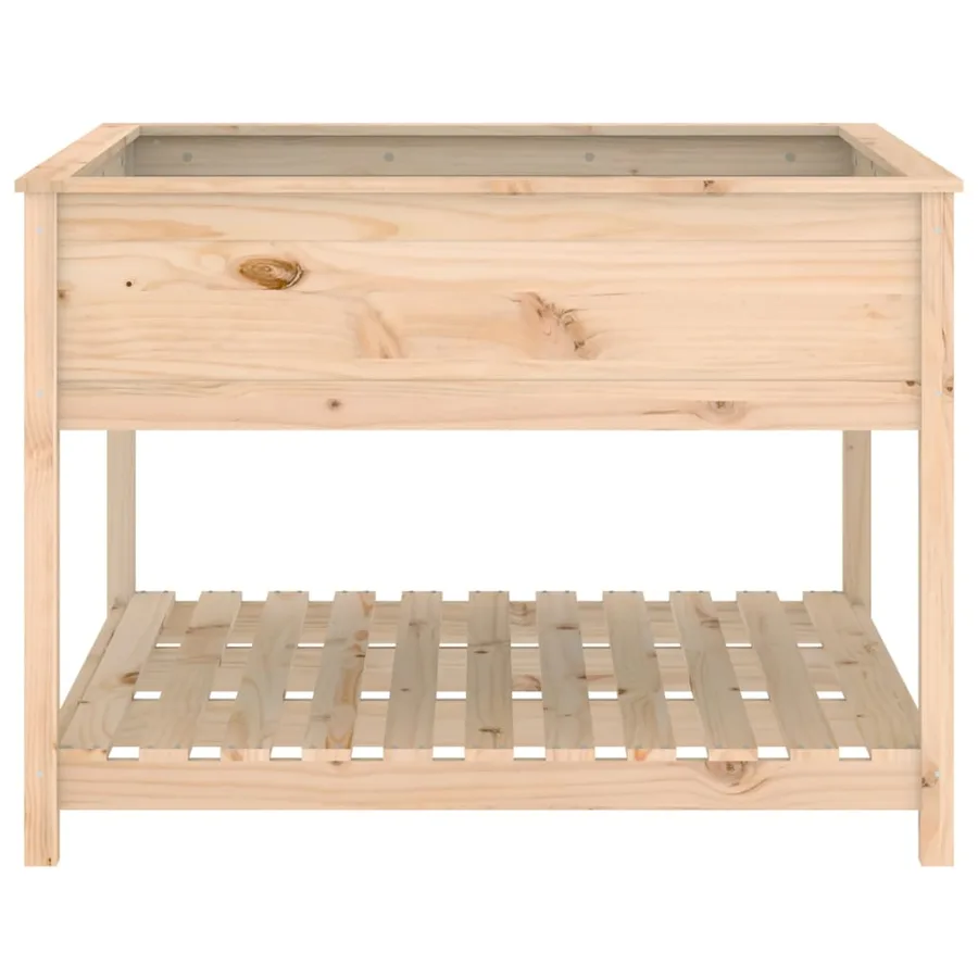 Jardinière avec étagère 111,5x111,5x81 cm Bois massif de pin - 5