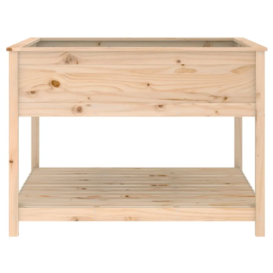 Jardinière avec étagère 111,5x111,5x81 cm Bois massif de pin - 6