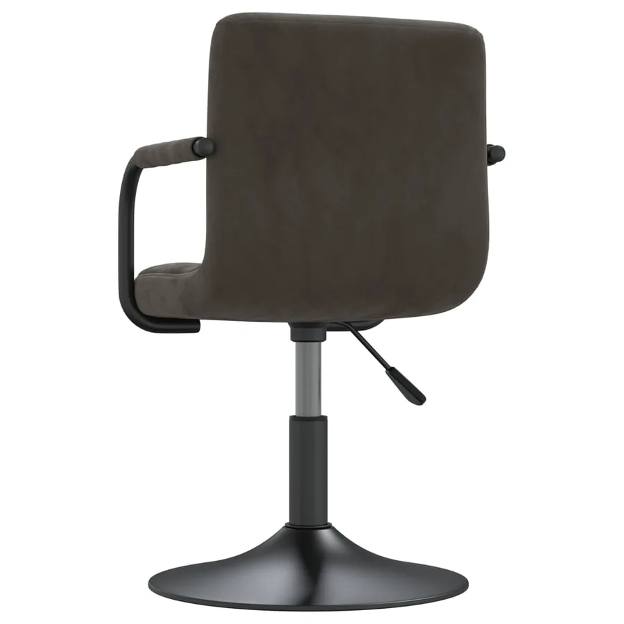 Chaise de salle à manger Gris foncé Velours - 6
