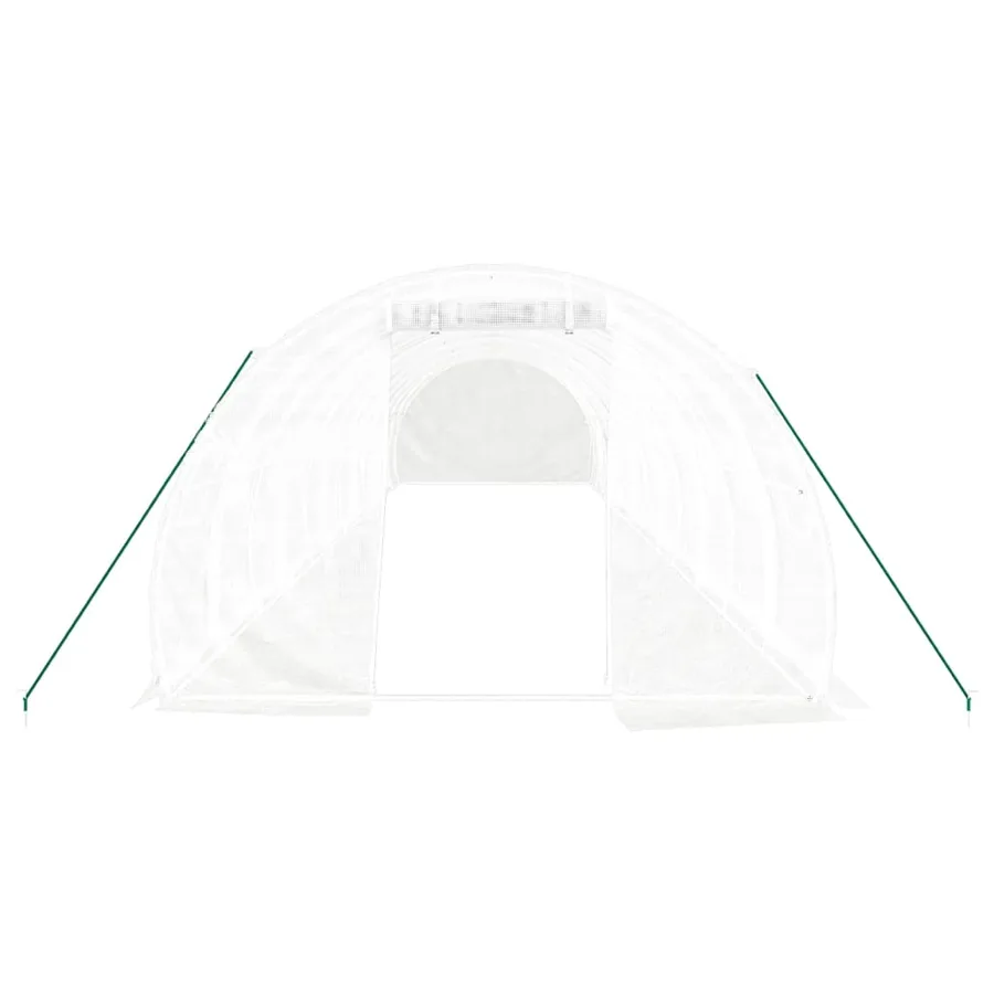 Serre avec cadre en acier blanc 36 m² 12x3x2 m - 4