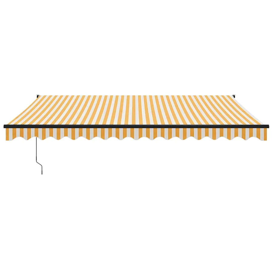 Auvent rétractable automatique jaune et blanc 4x3 m - 3