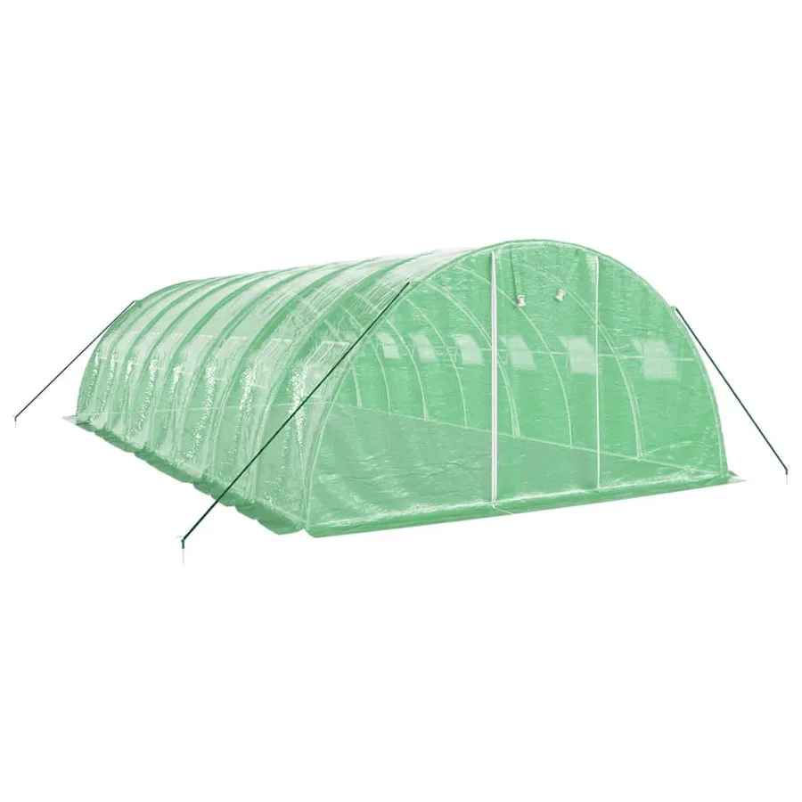 Serre avec cadre en acier vert 32 m² 8x4x2 m - 3