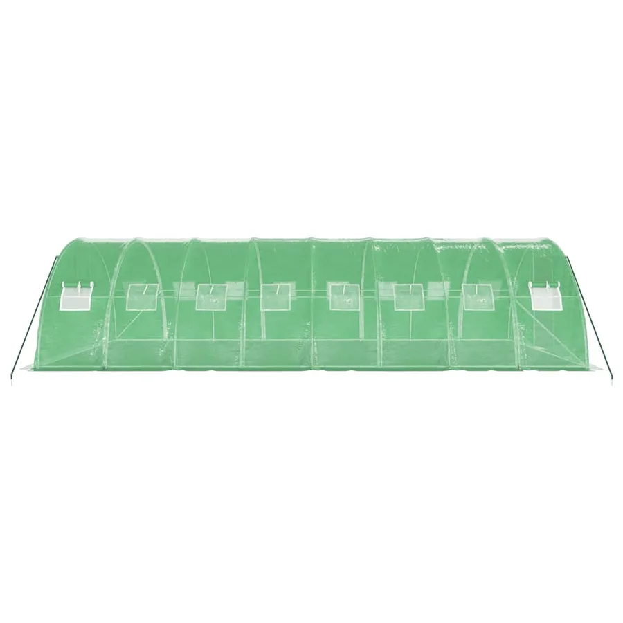 Serre avec cadre en acier vert 32 m² 8x4x2 m - 5