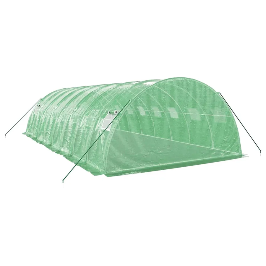 Serre avec cadre en acier vert 32 m² 8x4x2 m - 6