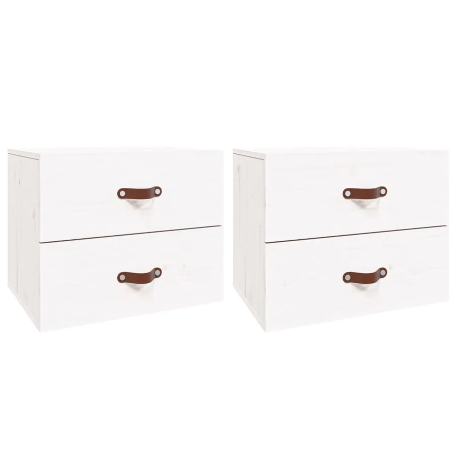 Tables de chevet murales 2 pcs Blanc 50x36x40 cm - 2