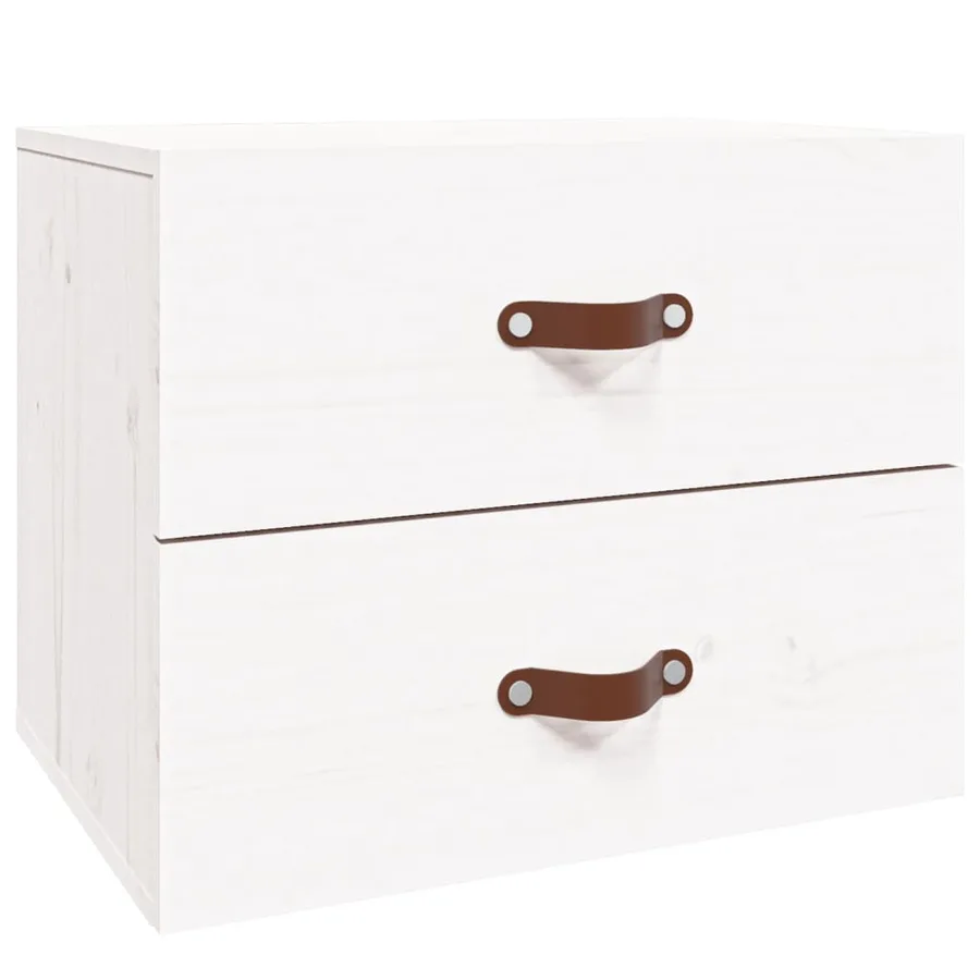 Tables de chevet murales 2 pcs Blanc 50x36x40 cm - 5