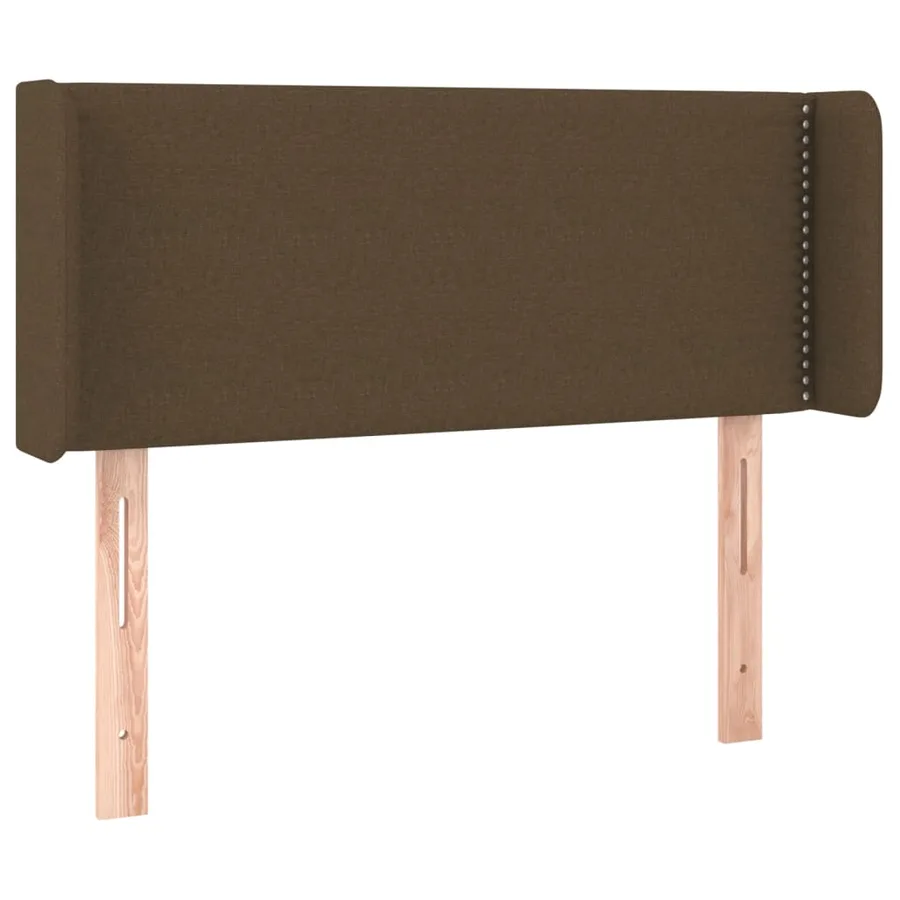 Tête de lit à LED Marron foncé 103x16x78/88 cm Tissu - 3