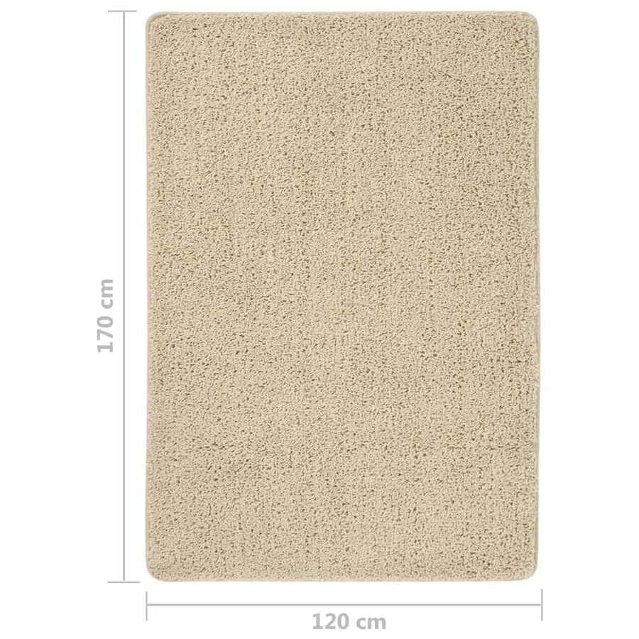 Tapis shaggy antidérapant Crème 120x170 cm - 5