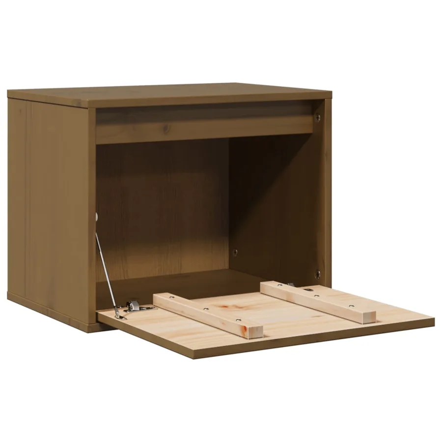 Armoire murale Marron miel 45x30x35 cm Bois de pin massif - 5