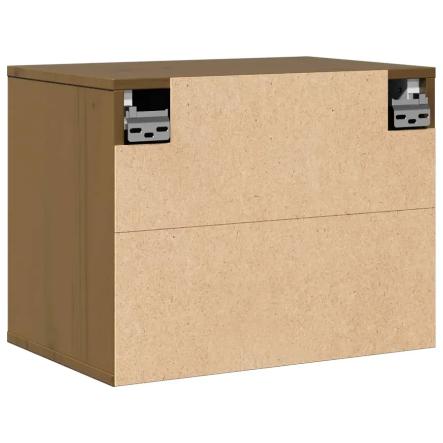 Armoire murale Marron miel 45x30x35 cm Bois de pin massif - 7