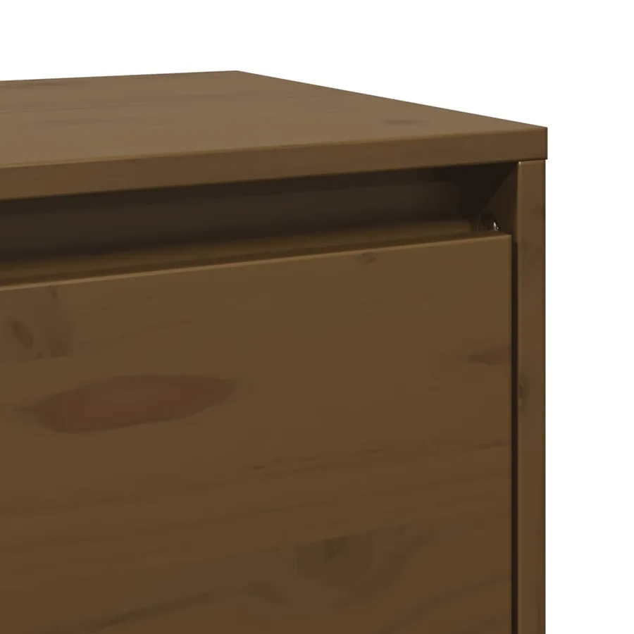 Armoire murale Marron miel 45x30x35 cm Bois de pin massif - 9