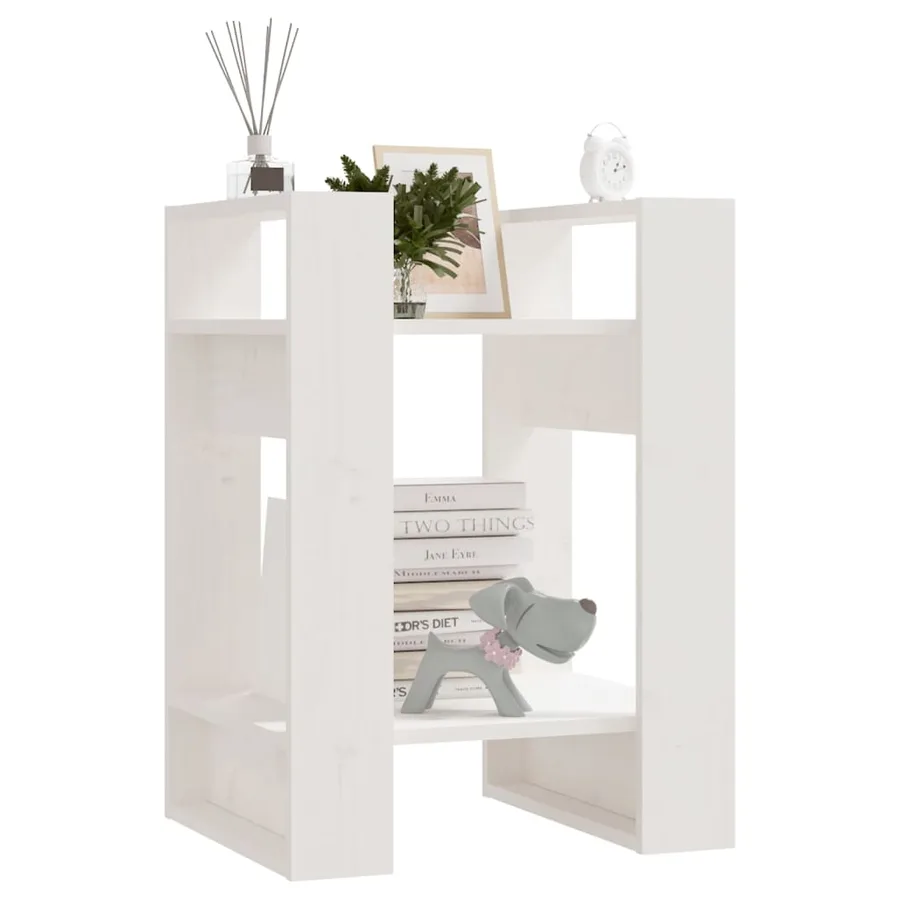 Bibliothèque/Séparateur de pièce Blanc 41x35x57 cm Pin massif - 7