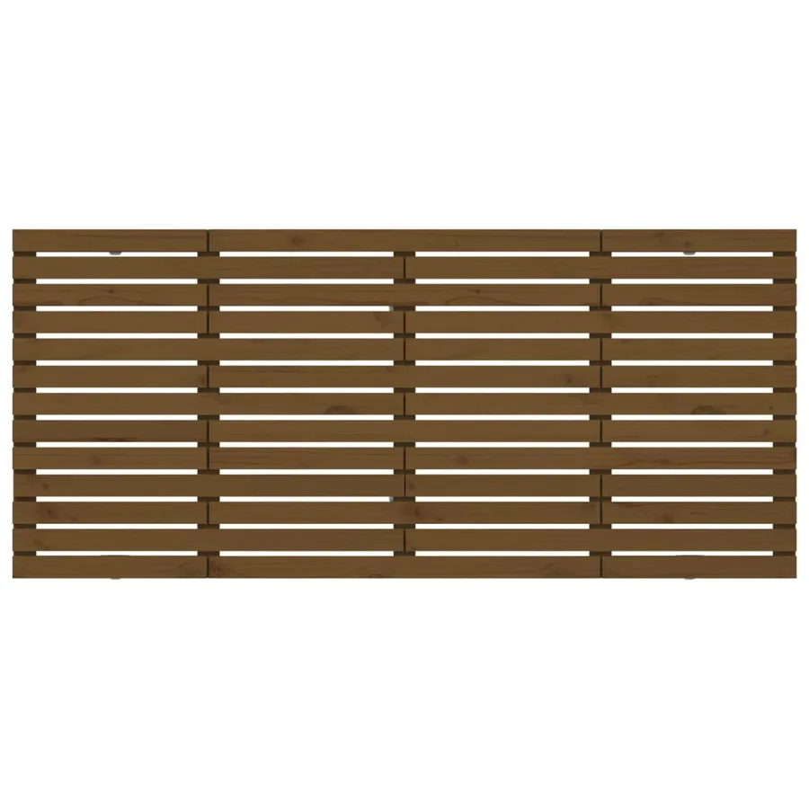 Tête de lit murale Marron miel 206x3x91,5 cm Bois massif de pin - 4