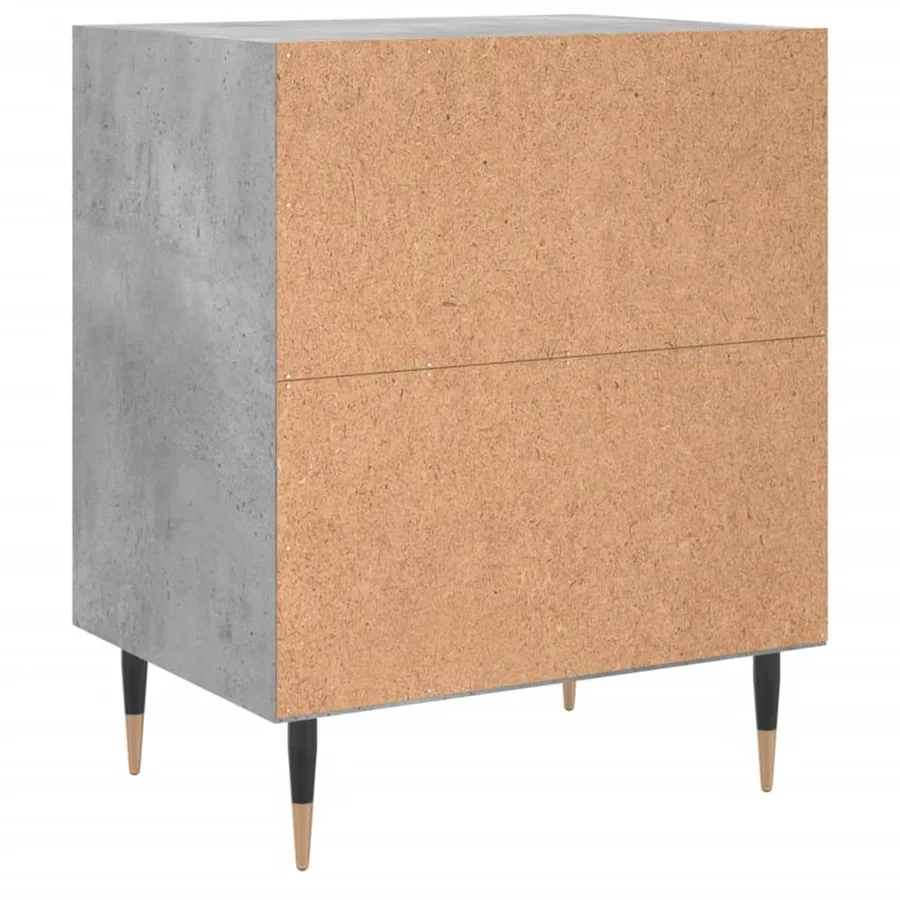 Tables de chevet 2 pcs gris béton 40x30x50 cm bois d'ingénierie - 7