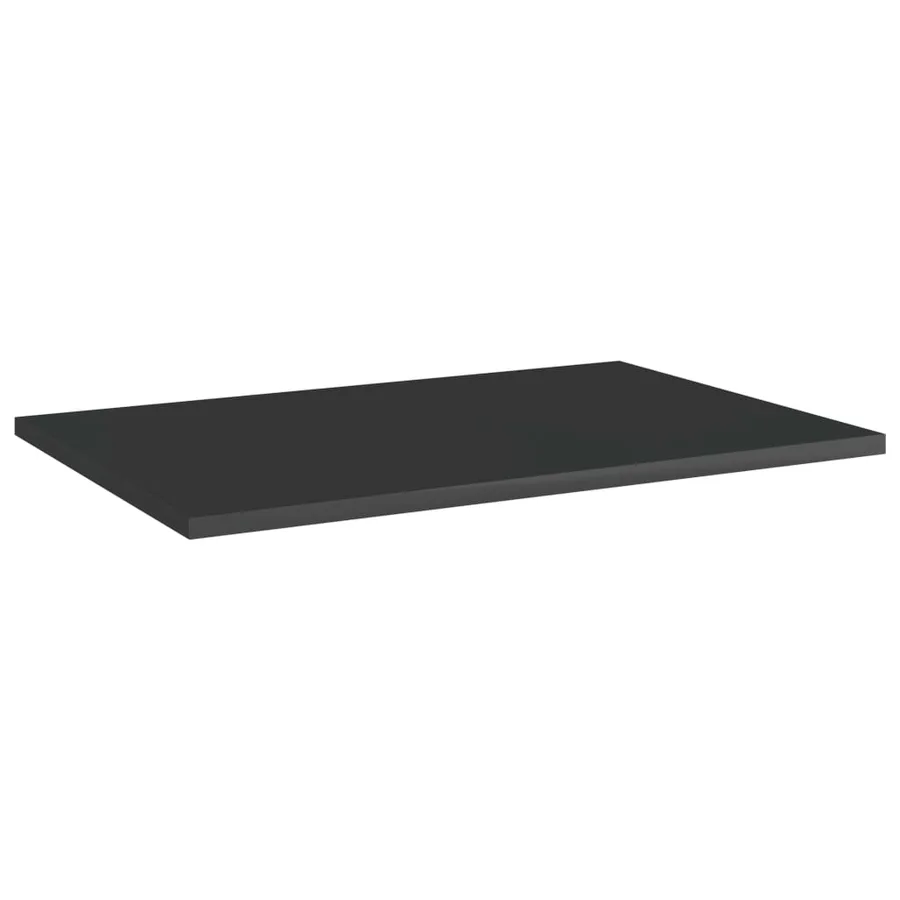 Panneaux bibliothèque 8 pcs Noir brillant 60x40x1,5cm Aggloméré - 2