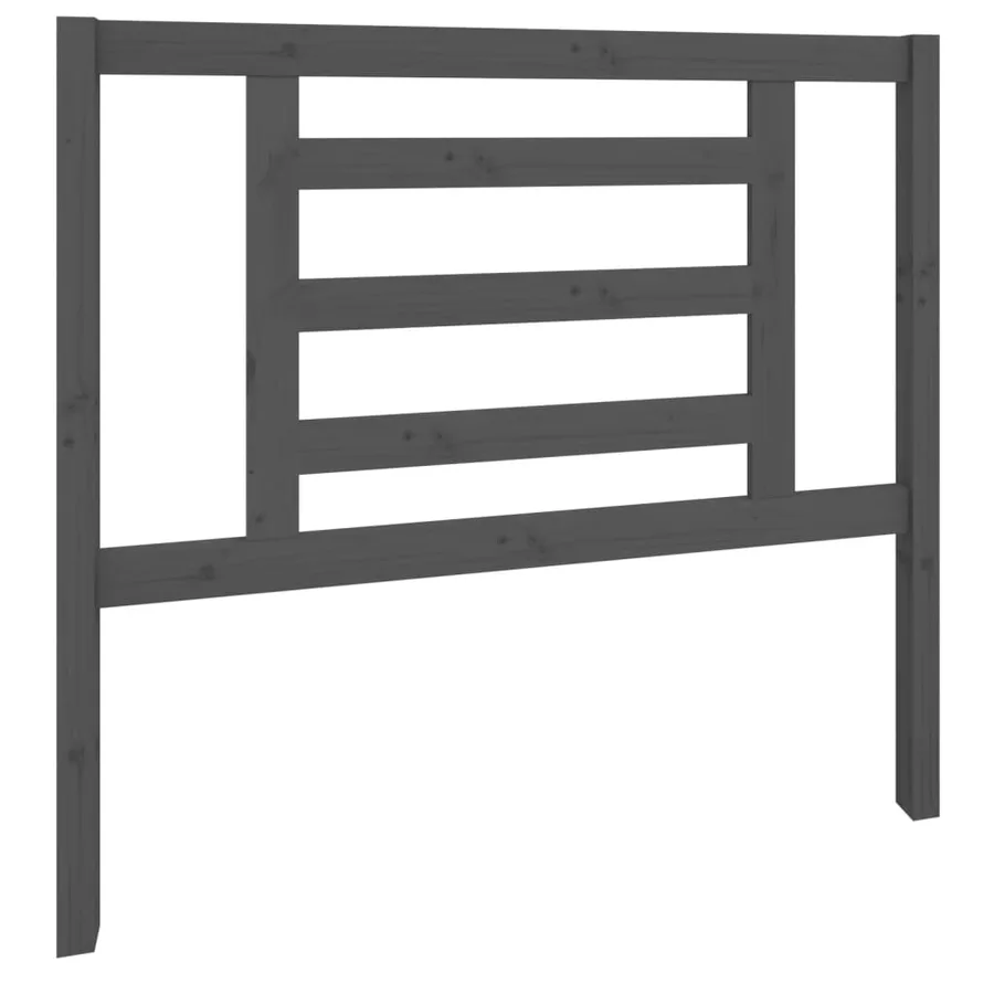 Tête de lit Gris 106x4x100 cm Bois massif de pin - 2