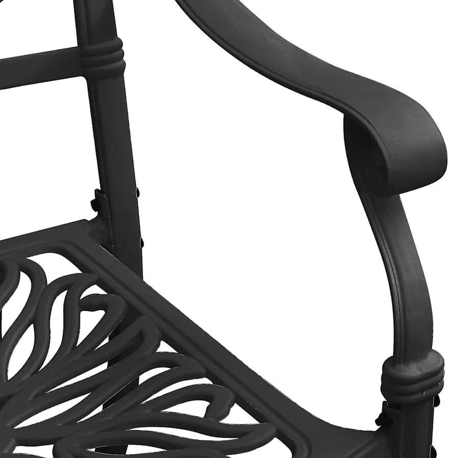 Ensemble de bistro 3 pcs Aluminium coulé Noir - 9