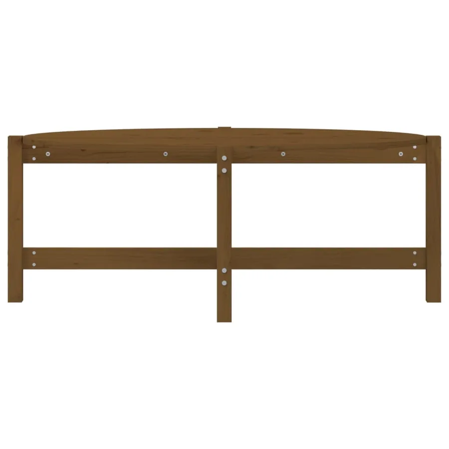 Table basse Marron miel 118x63x45 cm Bois massif de pin - 5