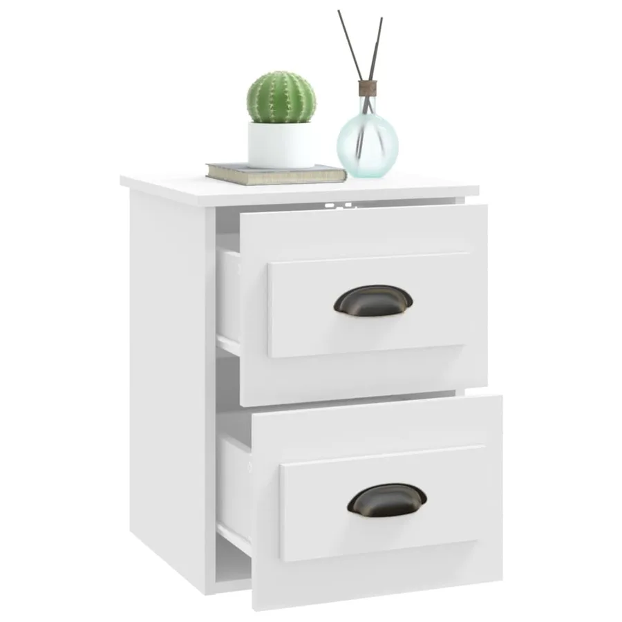 Table de chevet murale blanc 41,5x36x53 cm - 5
