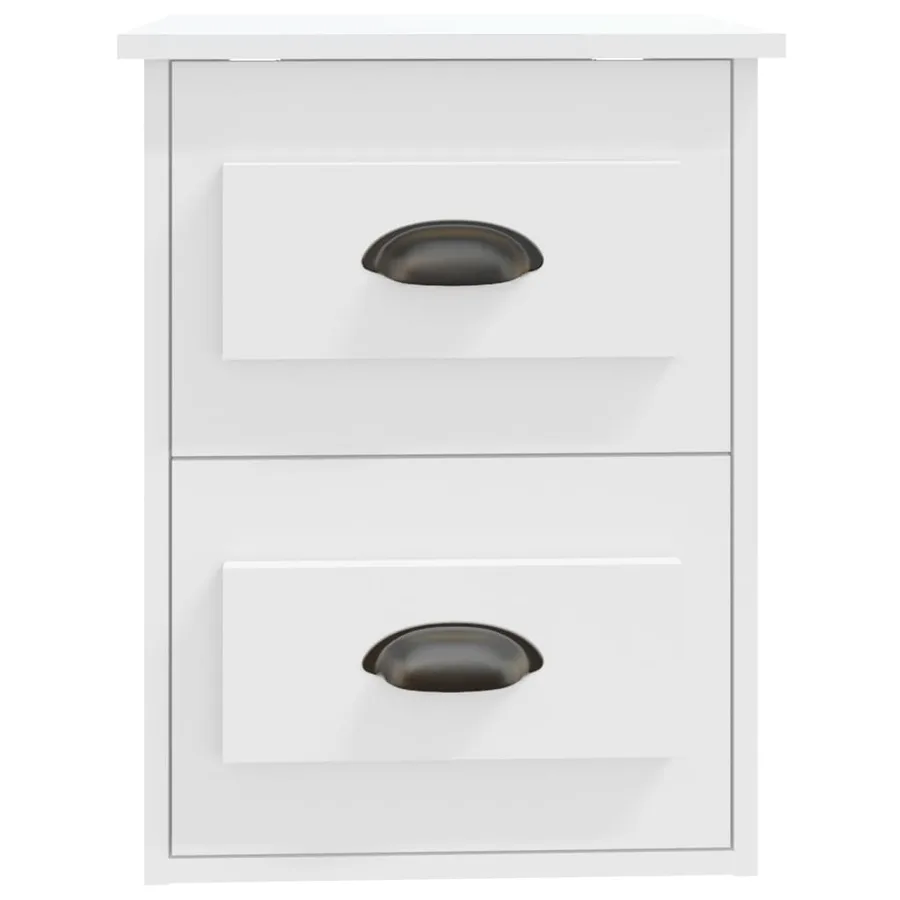 Table de chevet murale blanc 41,5x36x53 cm - 7
