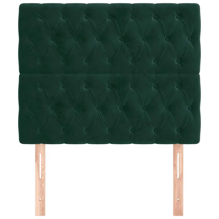 Tête de lit Vert foncé 100x7x118/128 cm Velours - 3