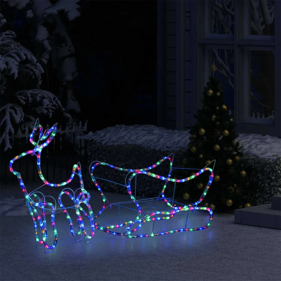 Décoration de Noël d'extérieur Renne et traîneau 252 LED - 3