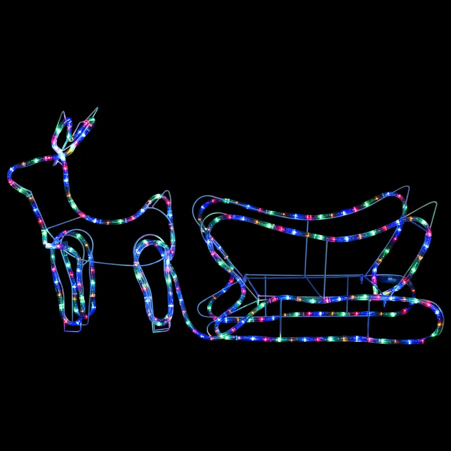 Décoration de Noël d'extérieur Renne et traîneau 252 LED - 4