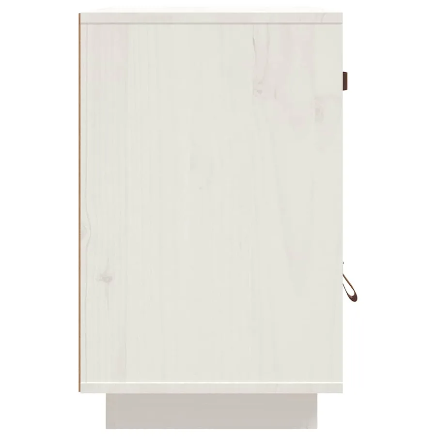 Tables de chevet 2 pcs Blanc 40x34x55 cm Bois de pin massif - 8