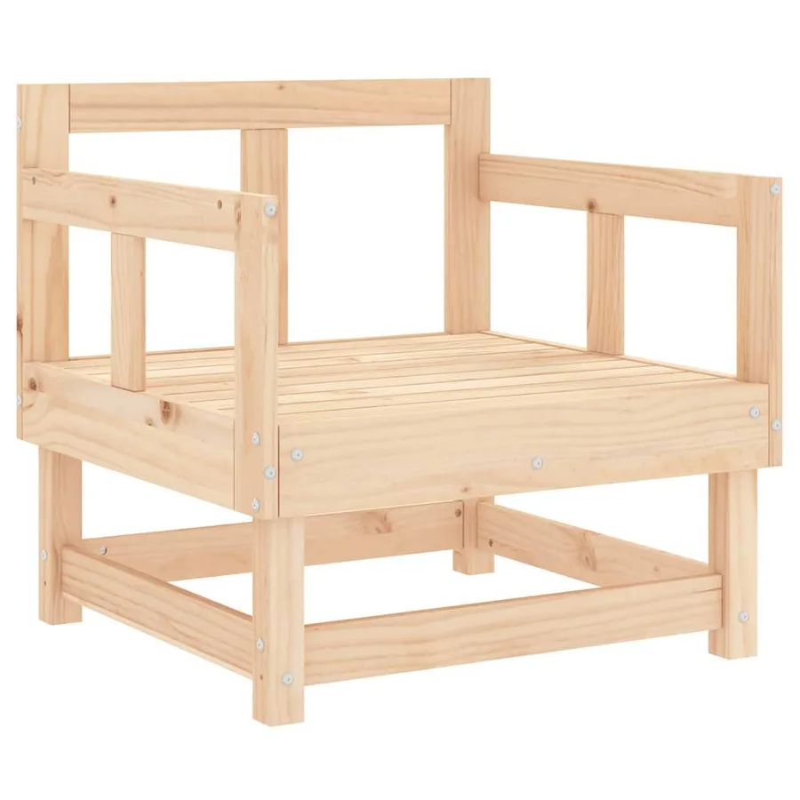 Chaises de jardin avec coussins lot de 2 bois de pin massif - 5